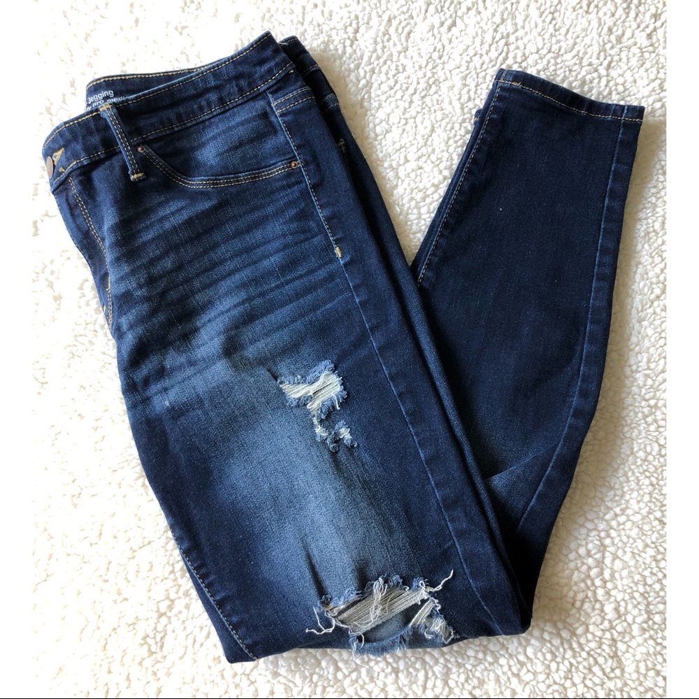 Mossimo Blue Jeans - Jeggings with Ripped Holes